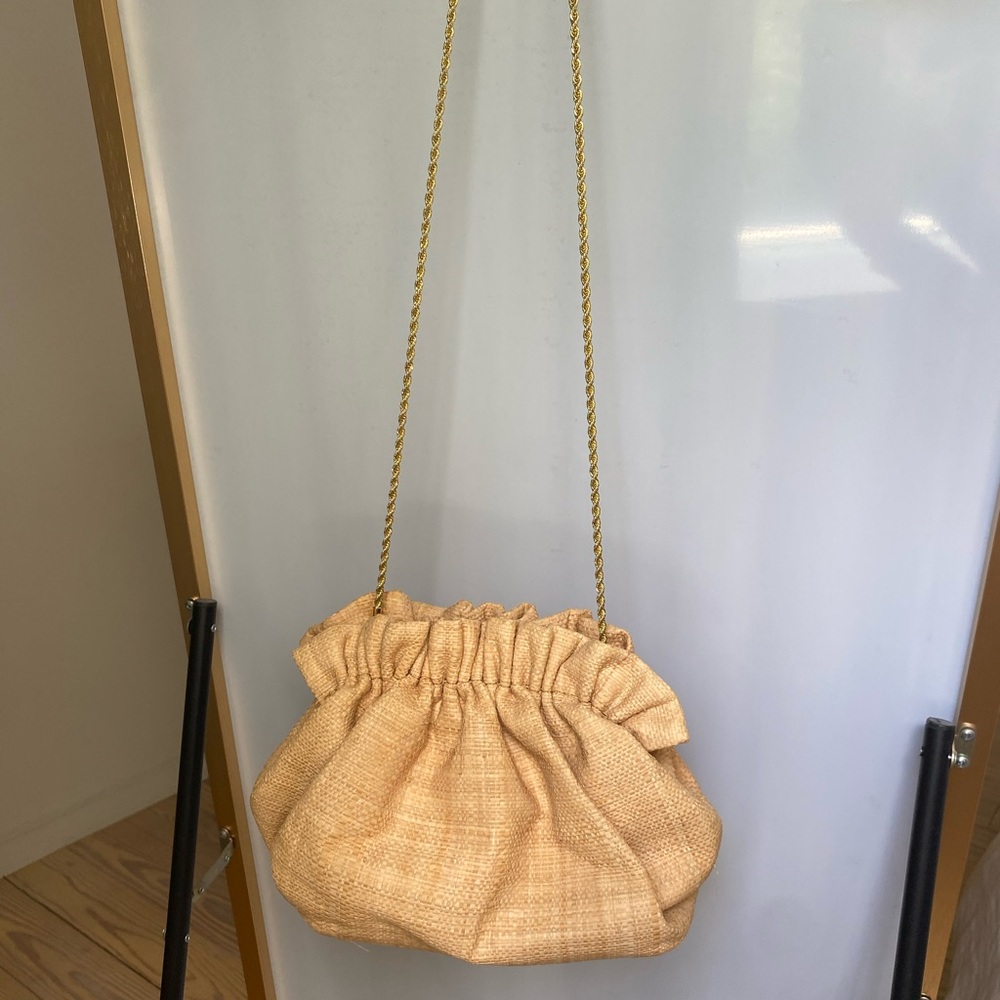 Loeffler Randall Willa Mini Cinch Clutch / Natural Cream Crossbody Bag - Picture 9 of 12